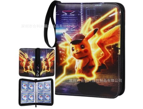 Álbum Pokémon Tcg V Reel Em Couro Pu Com Zíper | 400 Cartas | Hlx 048