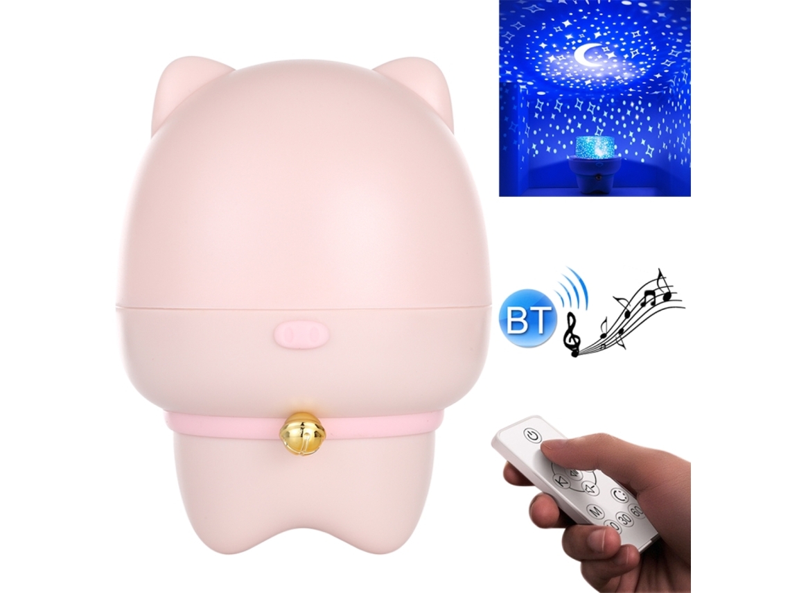 Tw, S004 Luminária de Projeção Sonora Bluetooth Criativa e Fofa para Animais Estimação BRILVIBERA (rosa)