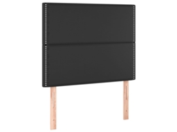 Cabeceira Preta 90x5x118/128 Cm Couro Sintético MAISON EXCLUSIVE
