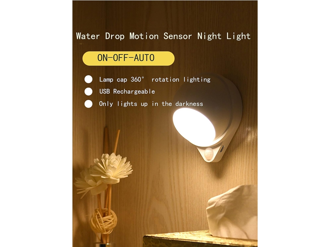 Lurelia Luz Led Para Armário Com Sensor De Movimento, Usb Recarregável, Magnética, Portátil