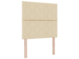 Cabeceira | Painel De Cama Creme 100 Cm Tecido