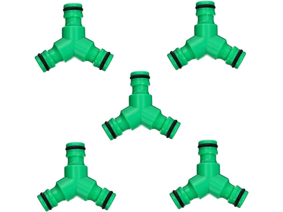 Conjunto De 5 Peças Conexões Em T 3 Vias Para Mangueiras Irrigação