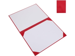 Capa para diploma Artibetter, tamanho carta, vermelha, rígida, com bordas acetinadas, revestida em PVC acolchoado.