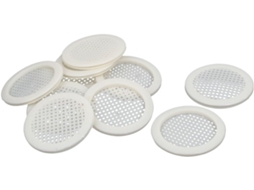 Tampa de Ventilação Quadrada em Malha Plástica para Armário Sapatos, Branca, 67 Mm Diâmetro, 10 CHABERLU