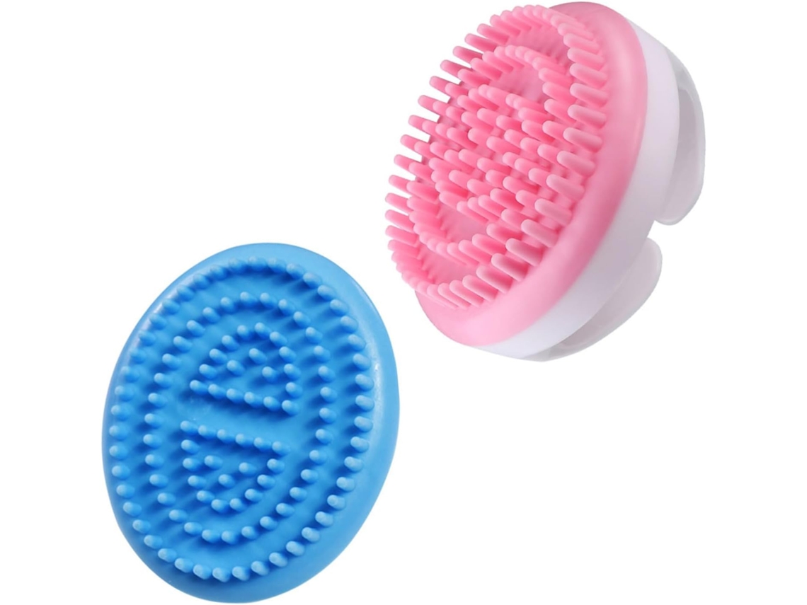 Conjunto De 2 Escovas Massagem Corporal Homoyoyo, Azul E Rosa, Ferramenta De Emagrecimento E Beleza, Escova De Shampoo