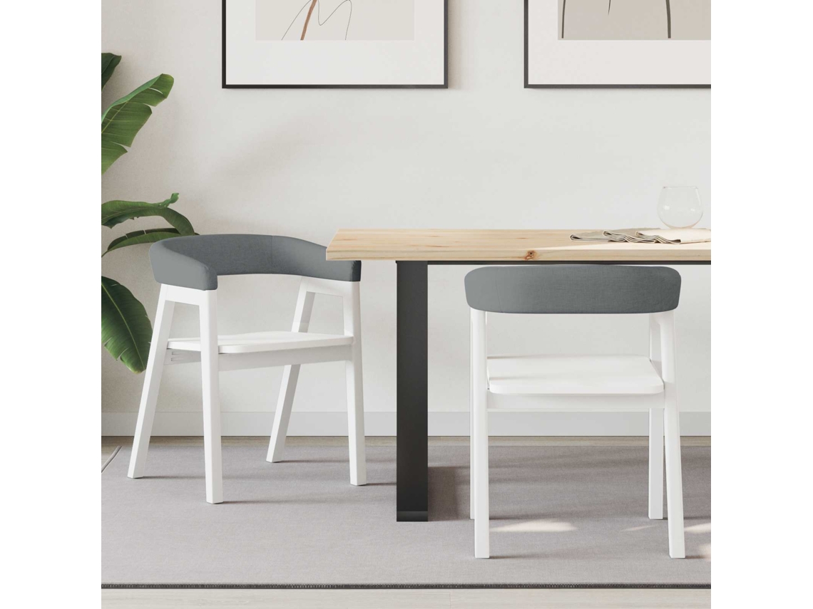 Vidaxl Cadeiras De Jantar 2 Pcs Branco 54 X 57 X 73 Cm