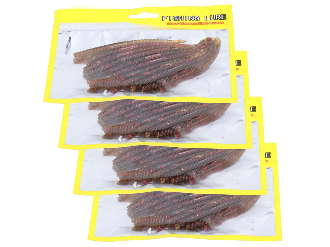 Isca Terraplaneta Silicone Artificial 4 Unidades