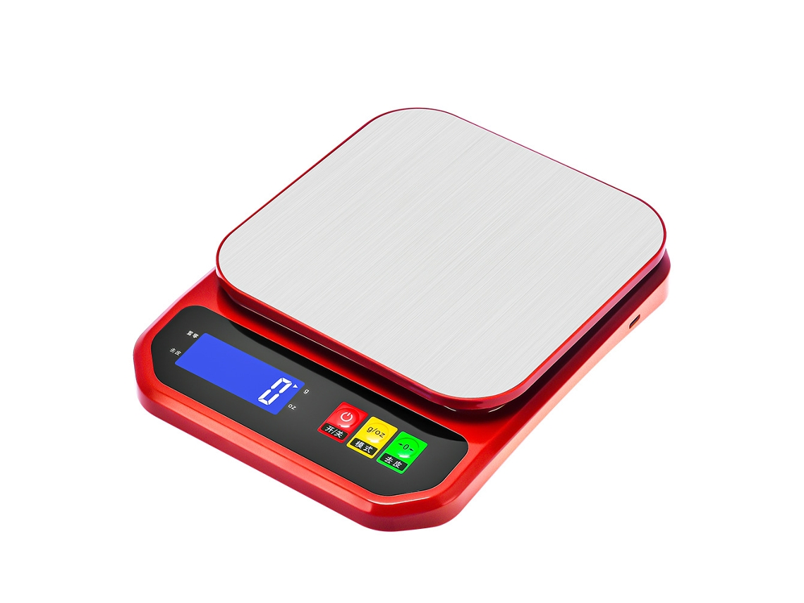 Balança Comercial De Alimentos De 3 Kg, Recarregável Usb-cpara Assar, Cozinhar, Fazer Pão, Carne Vermelho Hexinyigjly