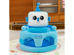 Cadeira De Apoio Para Bebé Eifson Sofá De Peluche Com Design De Robô E Base Antiderrapante - Azul
