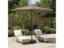 Vidaxl Parasol De Jardim Com Luzes Led E Base 300 X 300 Cm Poliéster