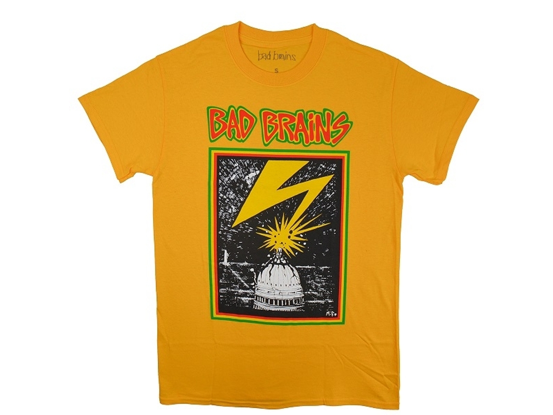 Bad Brains Capitol T-shirt Bright Yellow Unisex Adults Size:m