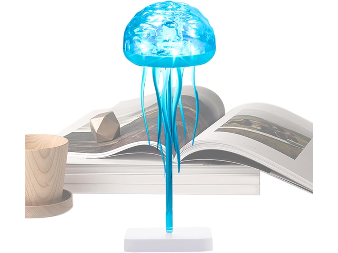 Luminária De Água-viva Com Controle Voz E Recarregável Para Decoração.
