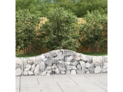 Vidaxl Cestos Gabião Arqueados 13pcs 200x30x40/60 Cm Ferro Galvanizado
