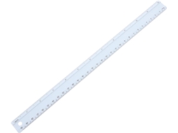 Régua de medição Tofficu de 30 cm em liga de alumínio com escala dupla e gravação precisa para projetos técnicos escolares.