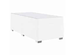 Conjunto 1 Cama Box Vidaxl Branco Tecido (90 X 190 Cm)