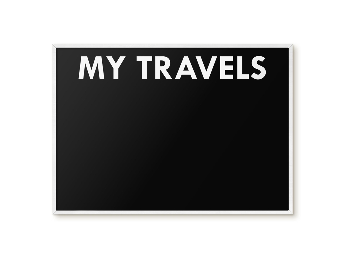 Magnetic Board For Wall My Travels For The Bedroom Espelharte (100x70 Cm)
