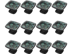 Puxadores Quadrados Para Armários De Cozinha, Puxadores Para Armários E Gavetas, 12 Peças, Flor De Cacto Verde