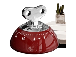 Temporizador Mecânico Para Cozinha, 60 Minutos, Design Retrô, Alarme Sonoro, Base Magnética