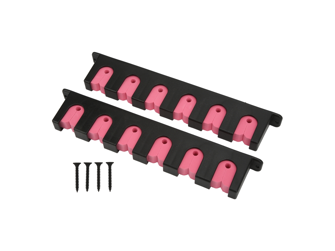 2026rebe porta Cañas de Pesca de Pared Vertical Resistente a Químicos Con 6 Soportes Y 4 Tornillos Rosa
