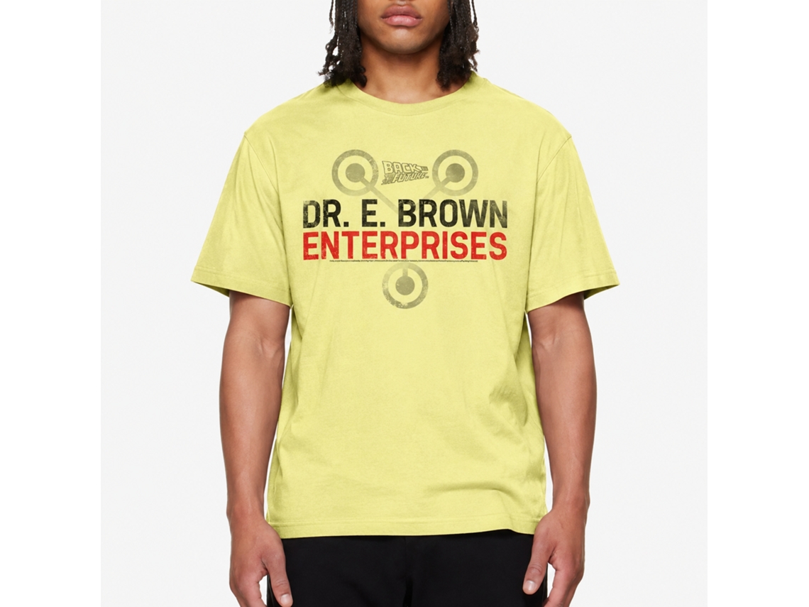 Rockinstone Back To The Future Movie Whio Dat Brown Heather Yellow Adult T-shirt Size:xl