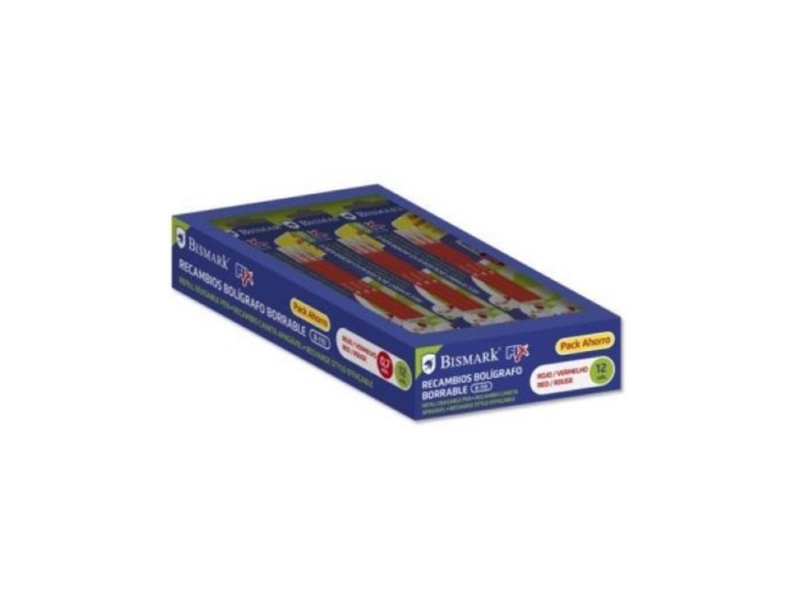 C/12 Recambio Boligrafo Borrable Rojo Bismark