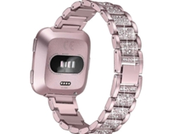 Pulseira De Substituição Para Smartwatch, Rosa Metálico.