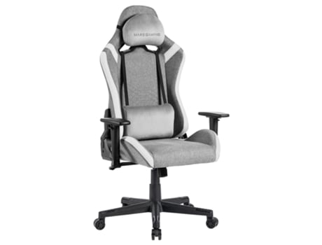 Cadeira Gaming Fabric Respirável MARS GAMING Mgc-Pro Apoios de Braços 2D Espaldar Reclinável 135 Branco