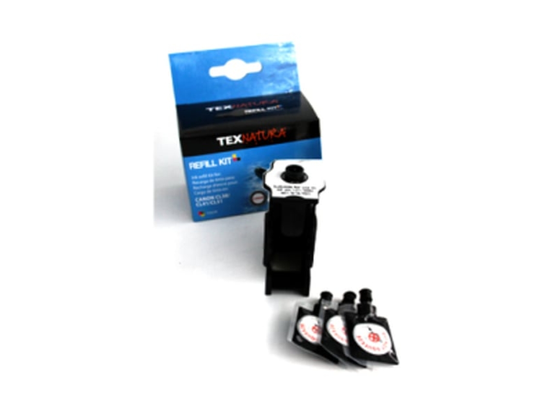 Kit de recarga compatível com Canon PG210 / PG510 / PG512 Preto - Texnatura TN-C458refillkit