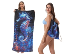 Toalha de Praia HENTEN HOME Dobrável e Transformável em Mochila 70x140 Cm | HENTEN HOME