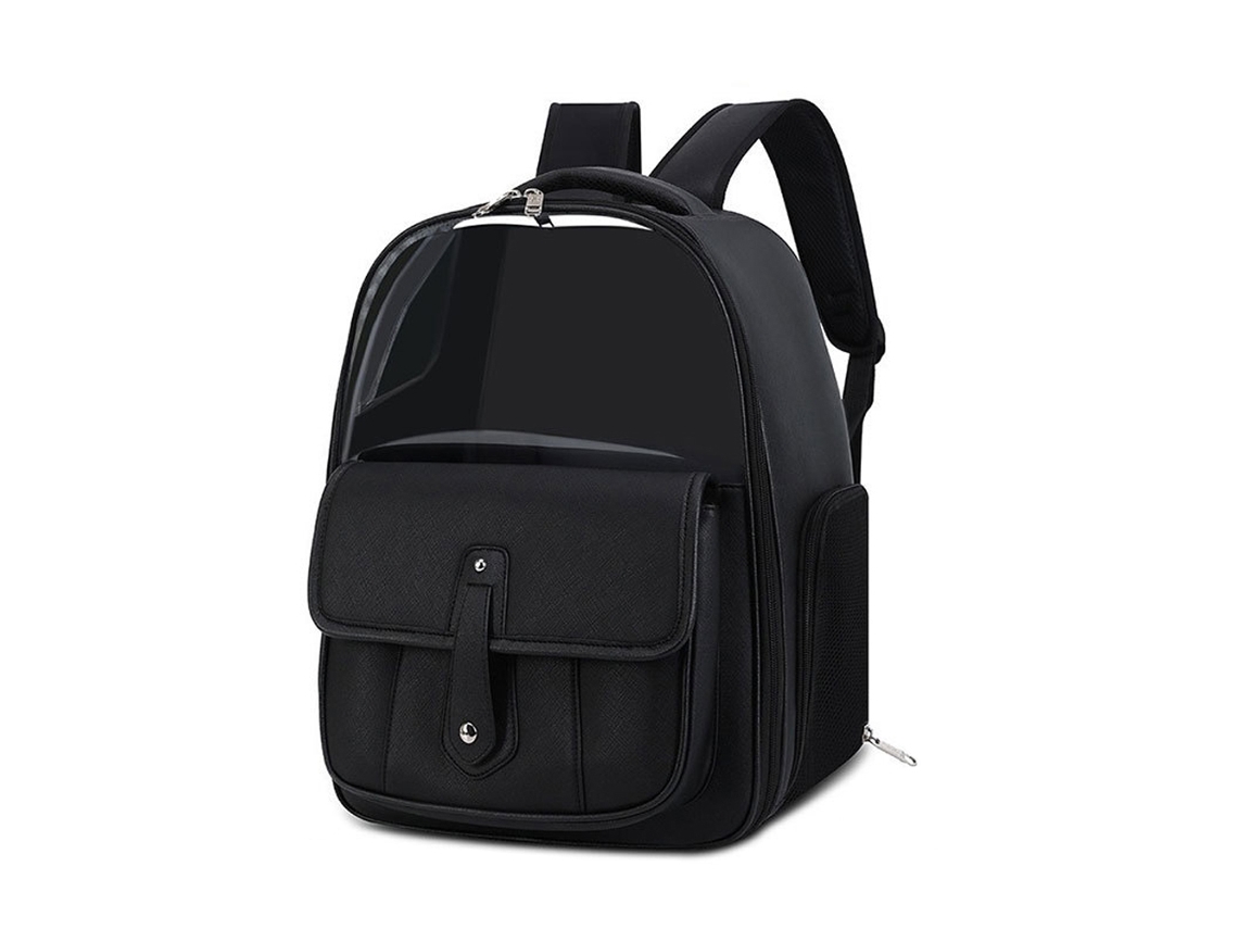Mochila de Transporte para Animais de Estimação, Preta AQUAFORGE