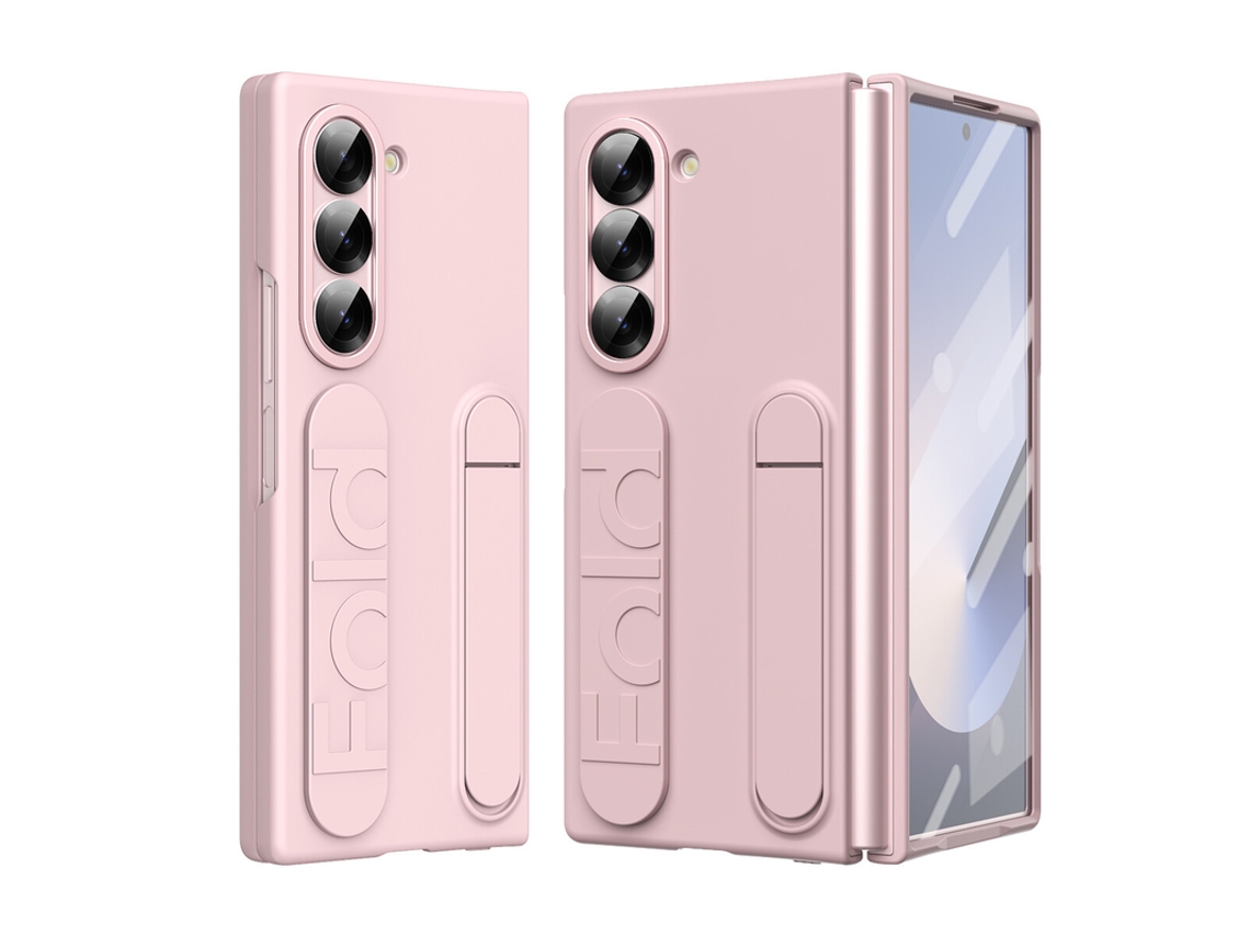 Capa Para Samsung Galaxy Z Fold 7 Suporte Protetor Ecrã Alça Rosa Czhhmart