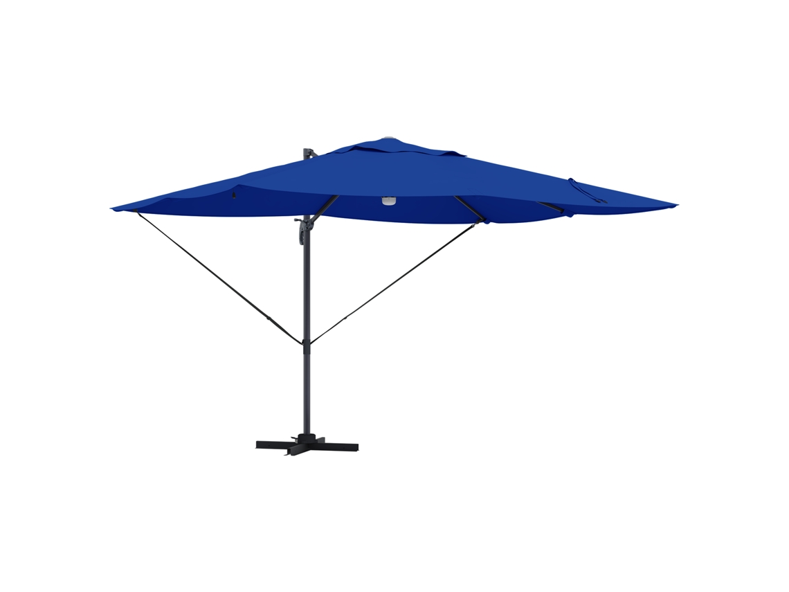 Conjunto 1 Parasol Outdoor Vidaxl Azul Poliéster (351 X 250 X 253 Cm)