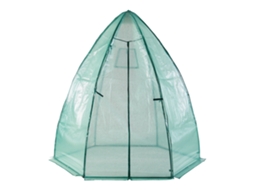 Estufa de chapa para exterior Hunze com estante de aço e cobertura PE 200xØ240cm - Verde [EN.CASA]