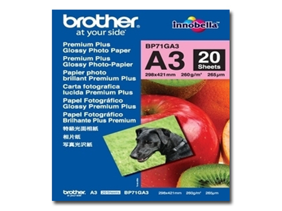 PAPEL BROTHER GLOSSY A3 P/6490CW-BP71GA3