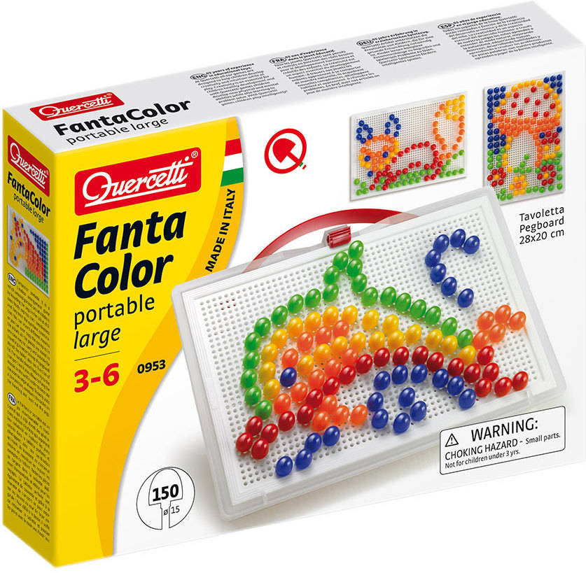 Jogo Educativo QUERCETTI Jogo Arte Visual Pixel 100 Pinos 4 Cores (Idade  Mínima: 3 Anos - 23 x 5,2 x 20 cm)