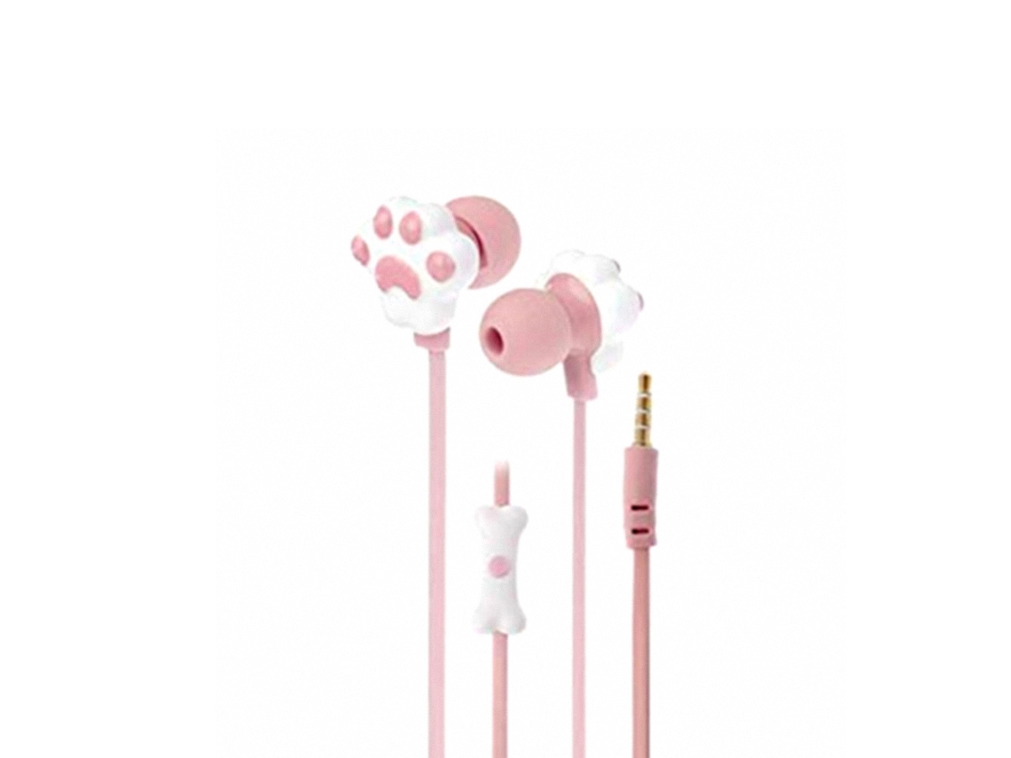 Fones rosa com garras de gato, estojo incluso EOOCOO