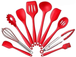 Conjunto De 10 Utenslios De Cozinha De Silicone Nostalgia88