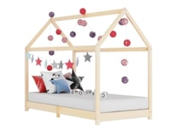 Estrutura De Cama Para Crianças Vidaxl Marrom Madeira (206x98x141.5 Cm )