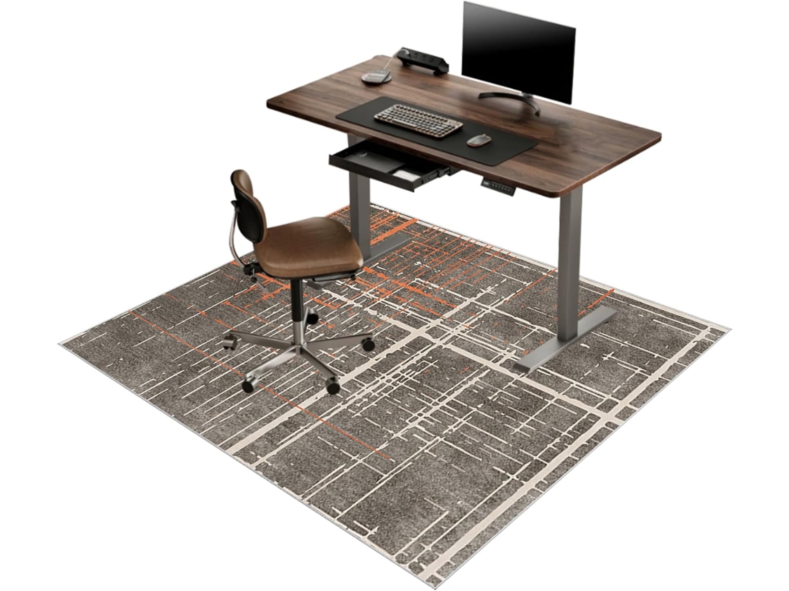 Tapete Protetor Cadeira Escritório Antiderrapante 90 X 120 Cm Piso Colocar Embaixo Cadeiras Escritório,