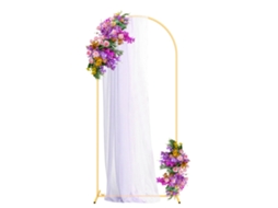 Suporte de Arco de Metal para Decoração de Fundo 1.8x0.8m Amarelo S/MARCA