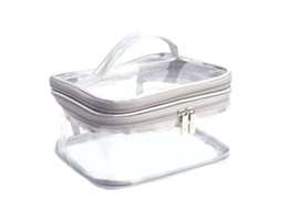 Bolsa de Maquilhagem Transparente Impermeável com Cremalheira (cinza) S/MARCA