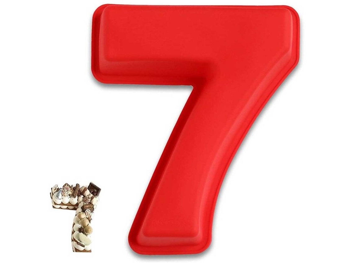 Molde Silicone Grande Bolo Numero 7