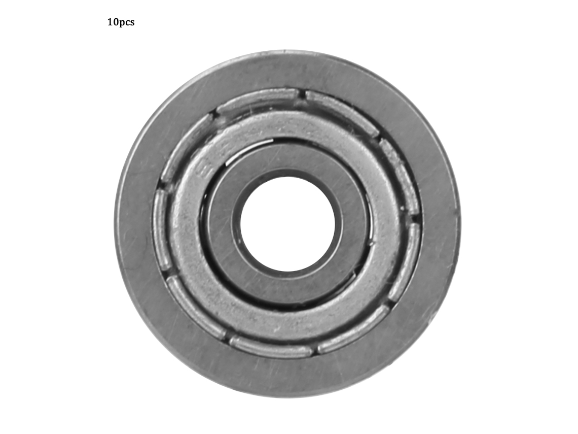 10pcs Rolamento De Bola Com Flange Miniatura De Aço F624zz 4*15*5 Duplo Blindado