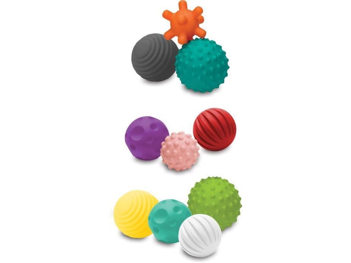 Conjunto de 10 bolas sensoriais multicoloridas
