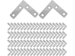 Kallory 100-unidades De Suportes E Janelas Prateados Para Portas Aço, Aço Inoxidável, Design Multi Oco E Metal Reforçado