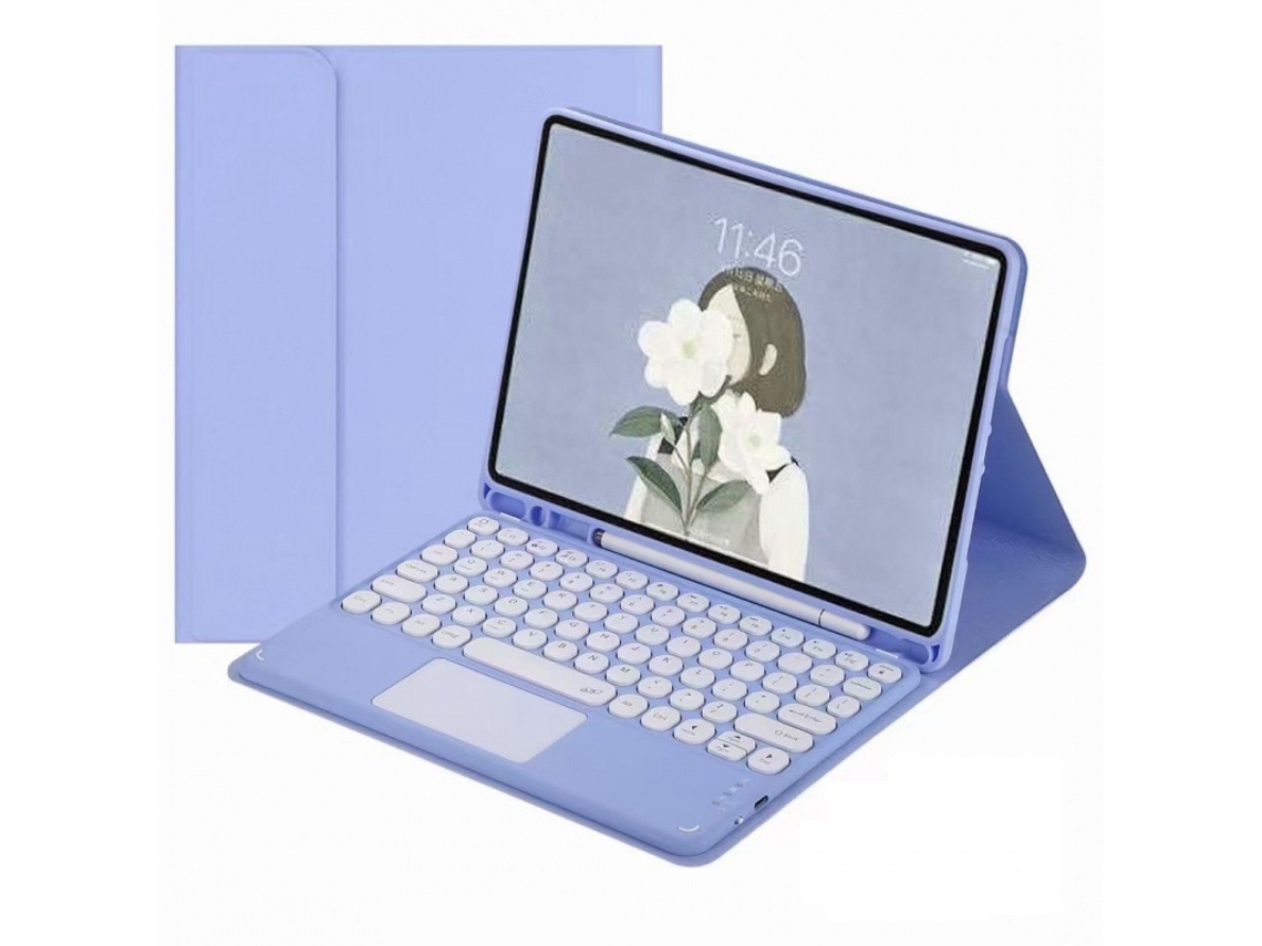 Lurelia Capa Com Teclado Bluetooth Para Ipad 7 10.2 Com Bandeja Para Caneta