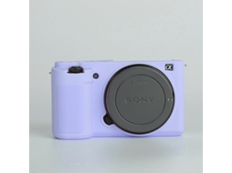 Capa Silicone HEXINYIGJLY para Sony Zv e10/zv e10lanti Risco, Leve, Acesso Total Roxo