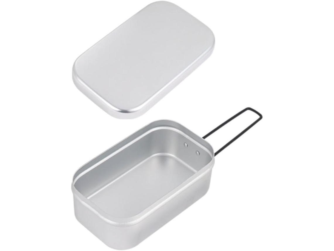Marmita Portátil De Alumínio Estilo Bento, 800ml, Fácil De Transportar E Multiuso Para Camping Piqueniques Recipiente