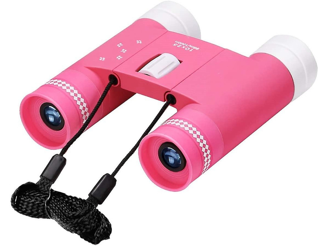 Minibinóculos 10x25 Compactos Rosa Unissex Shows Pássaros Esportes Caminhadas Camping Rosa Bestvite
