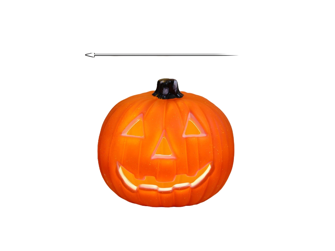 Laxiscreed Ilumina Abóbora De Halloween Com Luz Funcional E Design Arredondado De 8 Polegadas